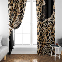 Africa Leopard Skin Pattern Window Curtain Version 02 - Wonder Print Shop