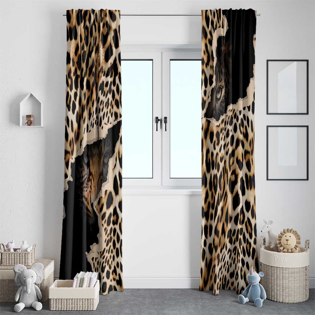 Africa Leopard Skin Pattern Window Curtain Version 02 - Wonder Print Shop