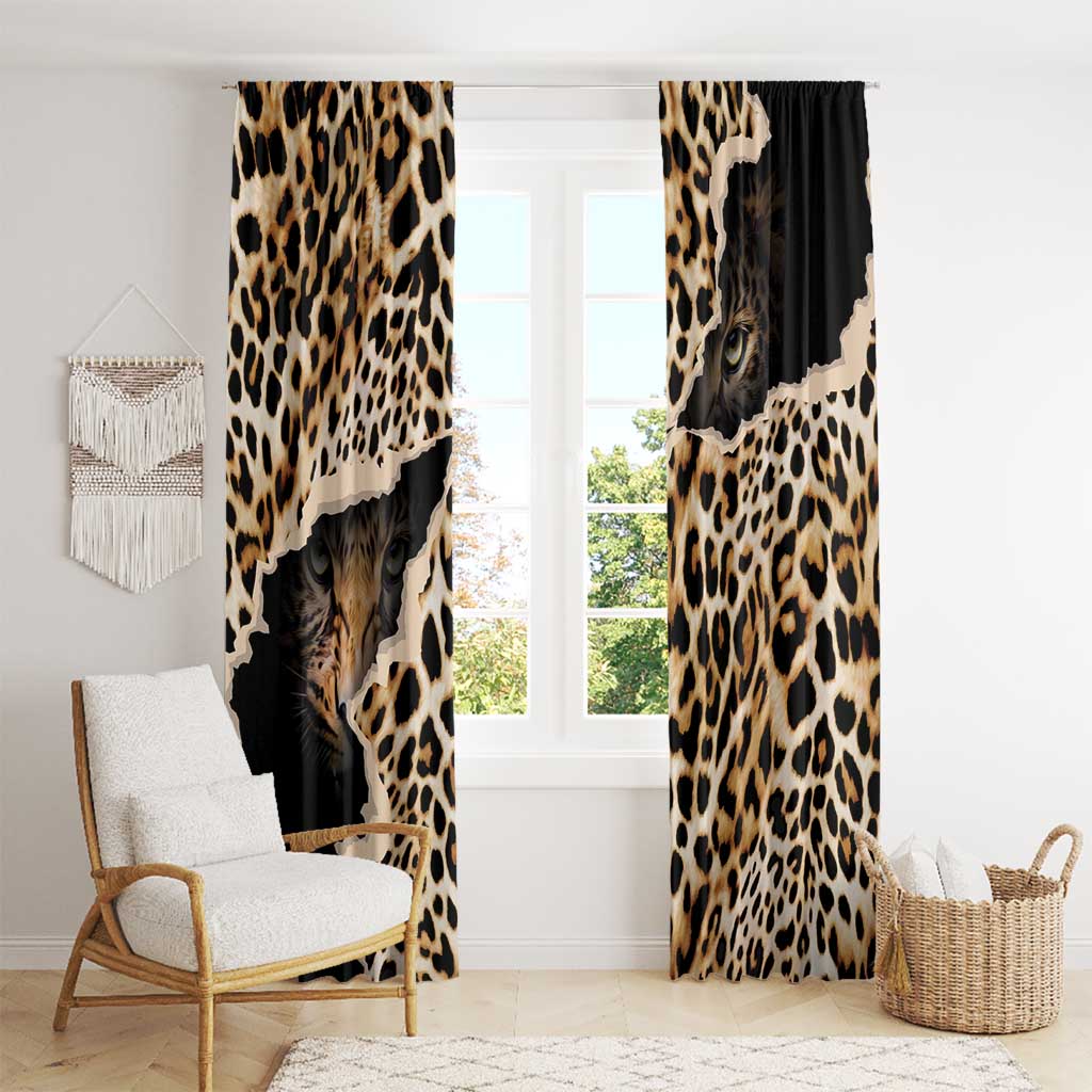 Africa Leopard Skin Pattern Window Curtain Version 02 - Wonder Print Shop