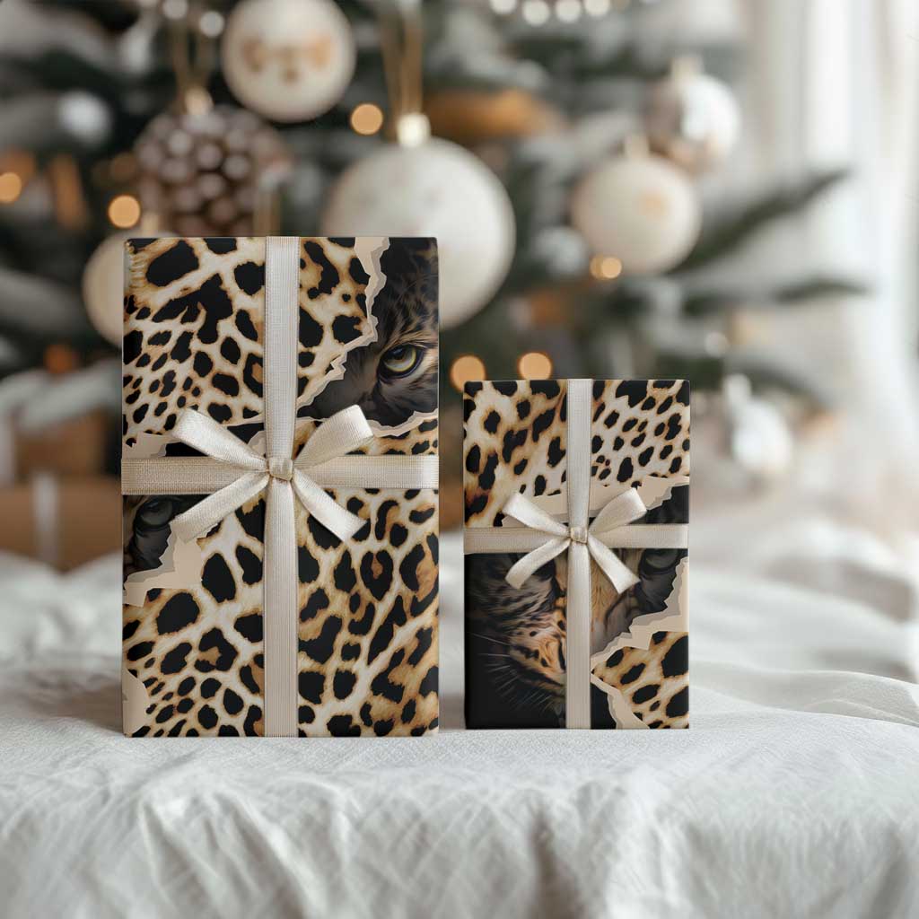 Africa Leopard Skin Pattern Wrapping Paper Version 02 - Wonder Print Shop