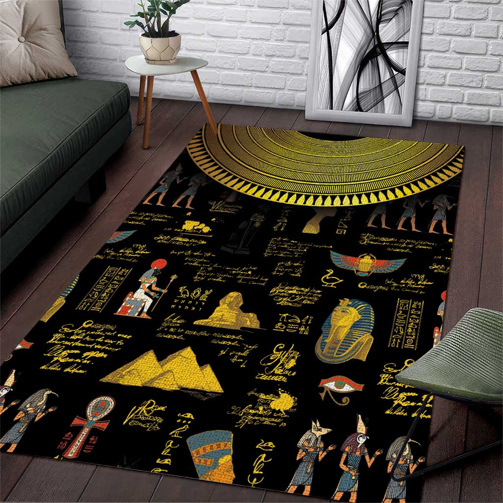 Ancient Egypt and Hieroglyphs Area Rug LT9 - Wonder Print Shop