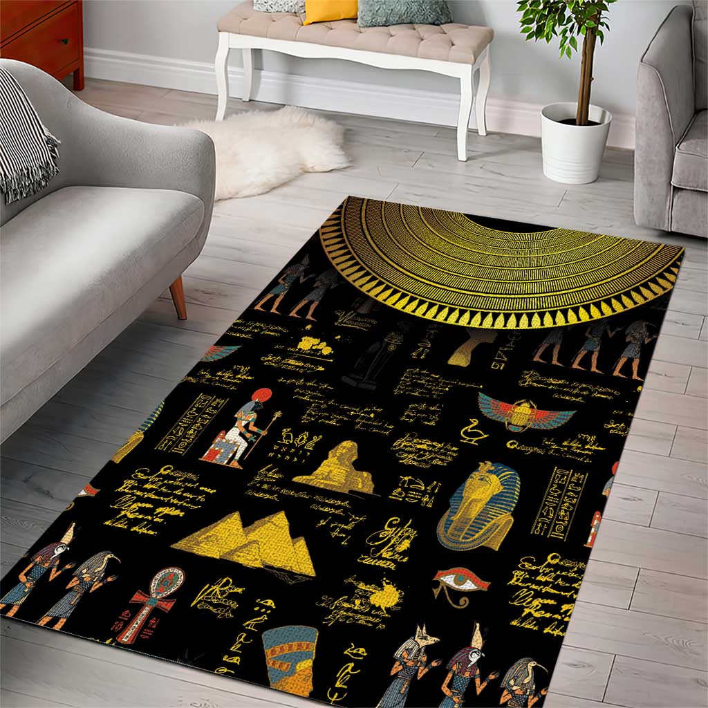 Ancient Egypt and Hieroglyphs Area Rug LT9 - Wonder Print Shop