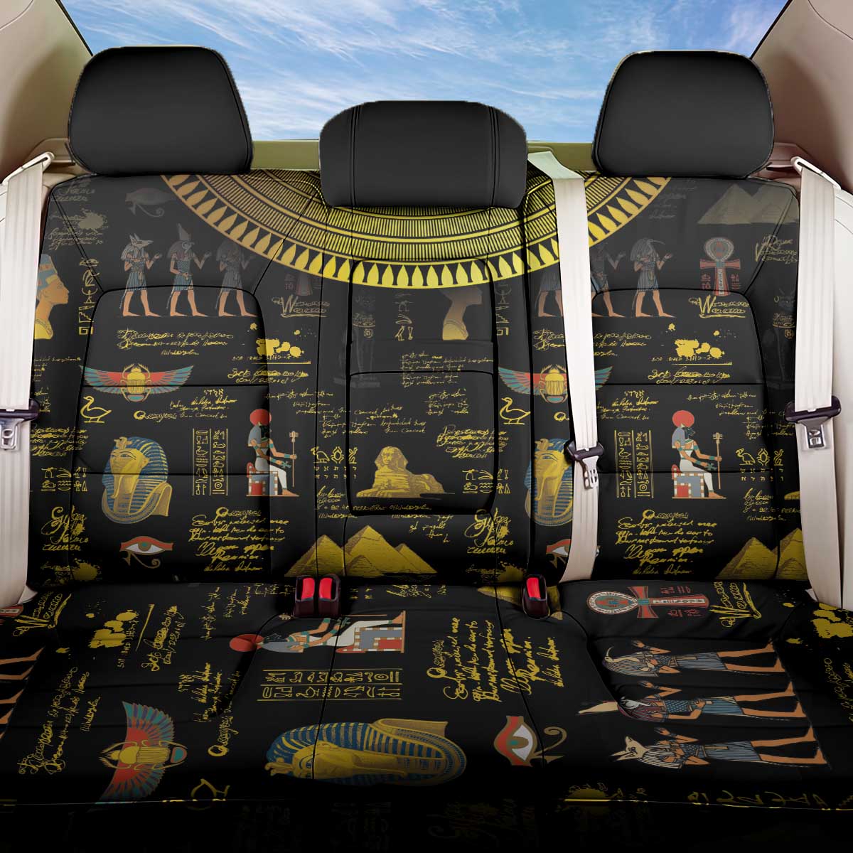 Ancient Egypt and Hieroglyphs Back Car Seat Cover LT9 - Wonder Print Shop