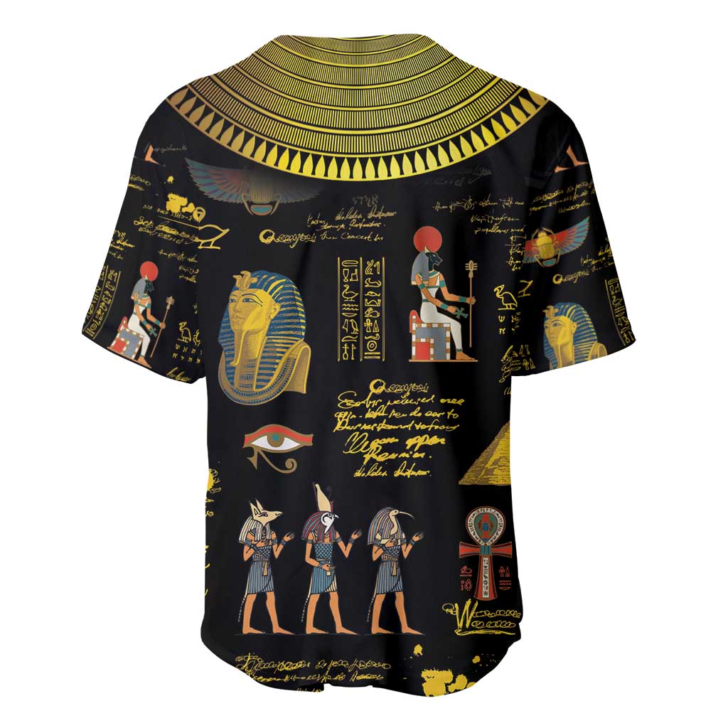 Ancient Egypt and Hieroglyphs Baseball Jersey LT9 - Wonder Print Shop