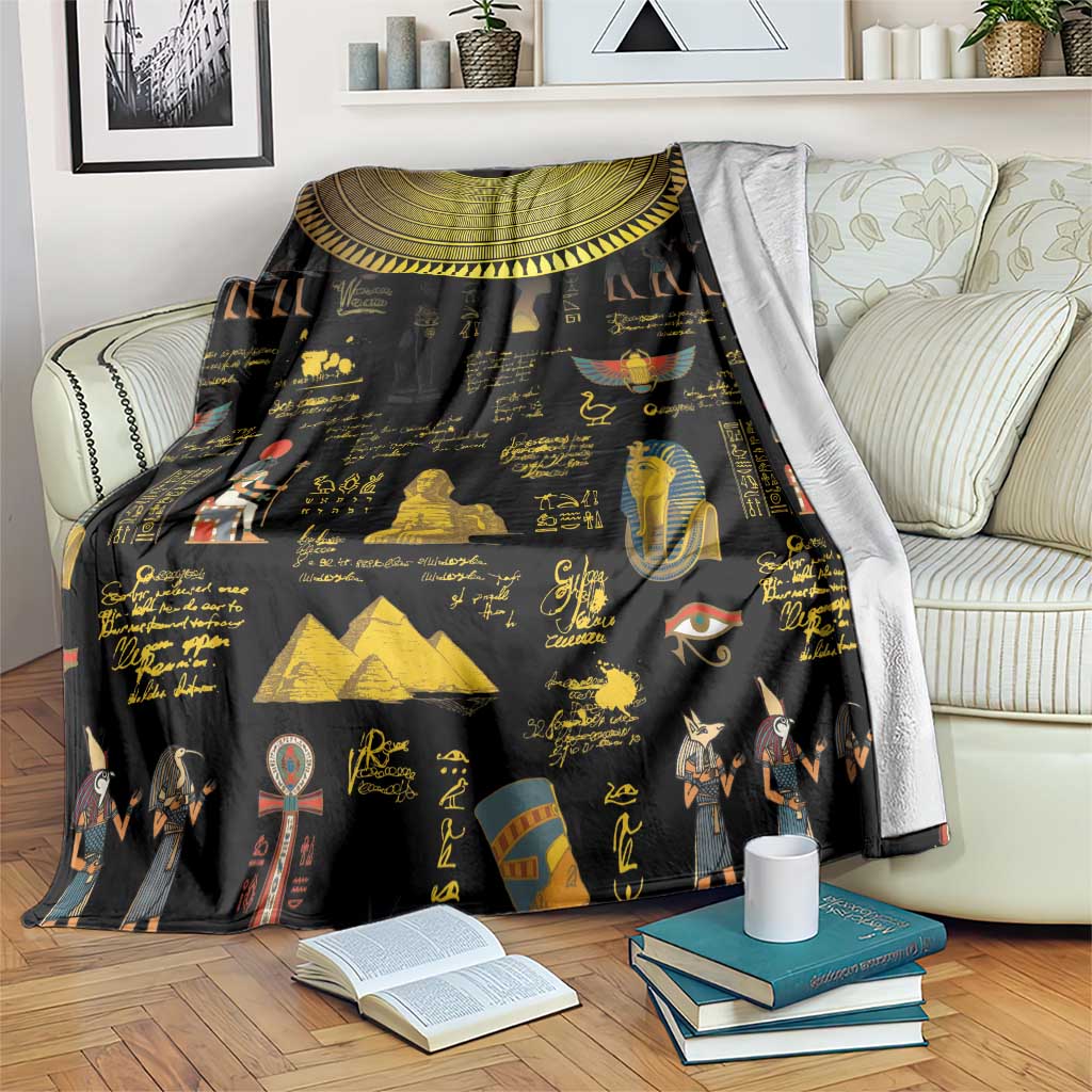 Ancient Egypt and Hieroglyphs Blanket