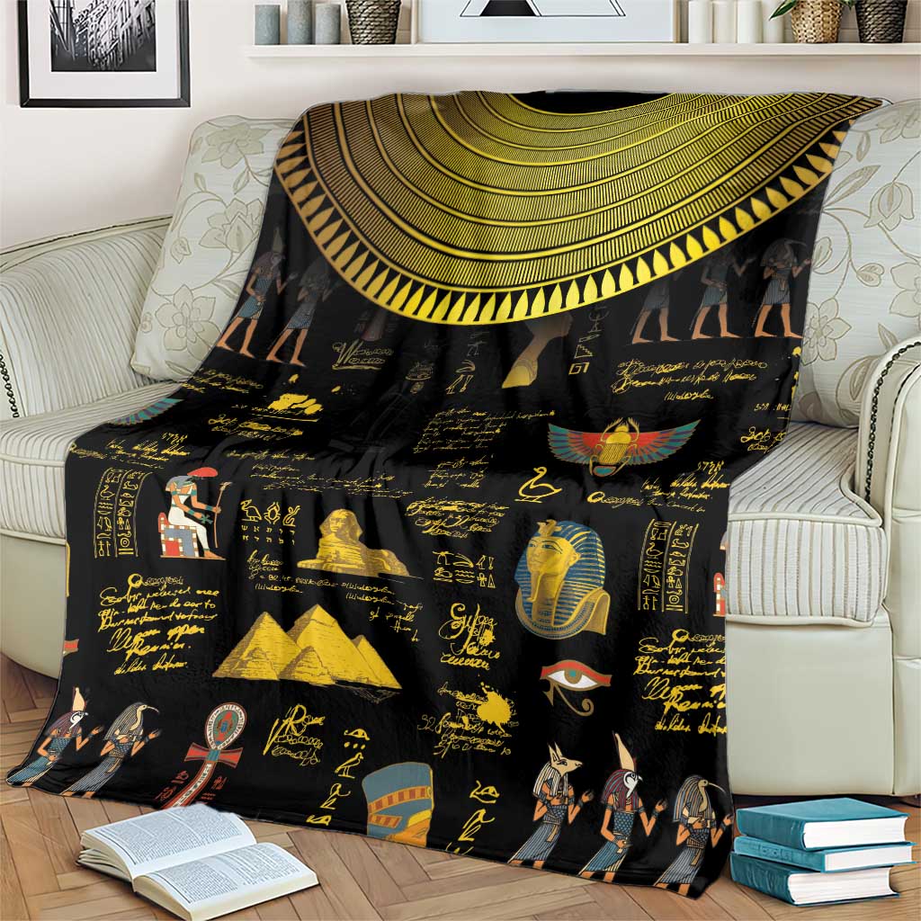 Ancient Egypt and Hieroglyphs Blanket