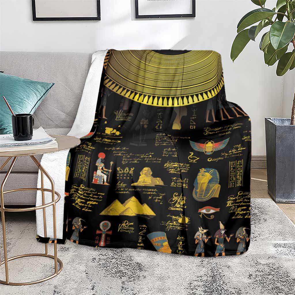 Ancient Egypt and Hieroglyphs Blanket