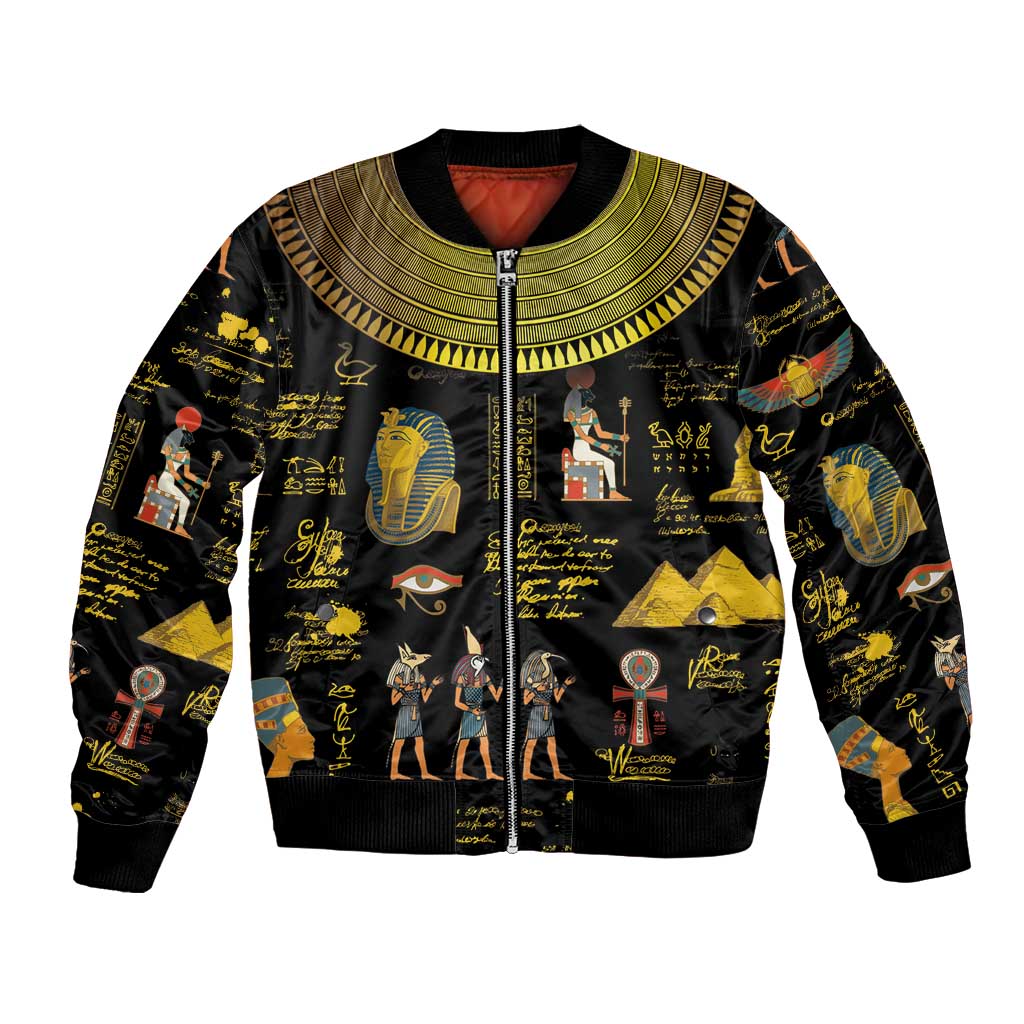 Ancient Egypt and Hieroglyphs Bomber Jacket LT9 - Wonder Print Shop