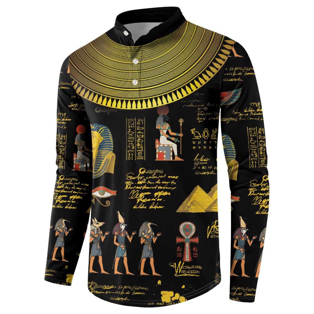 Ancient Egypt and Hieroglyphs Button Sweatshirt LT9 - Wonder Print Shop