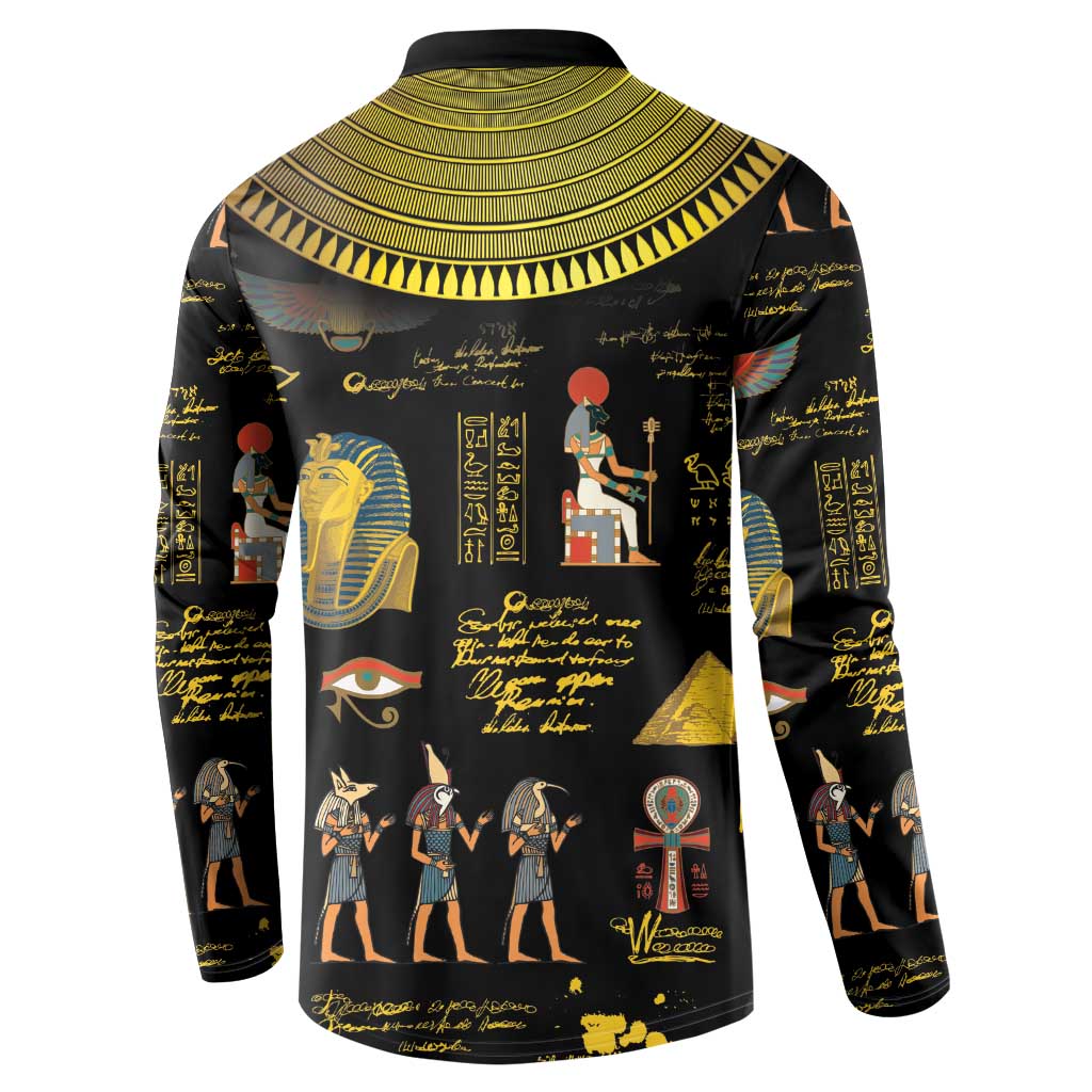 Ancient Egypt and Hieroglyphs Button Sweatshirt LT9 - Wonder Print Shop