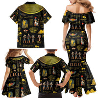 Ancient Egypt and Hieroglyphs Family Matching Mermaid Dress and Hawaiian Shirt LT9 - Wonder Print Shop