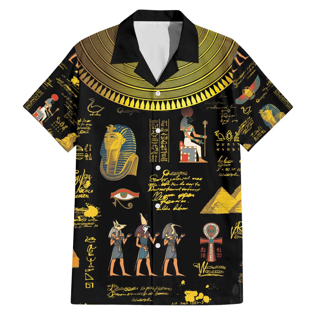 Ancient Egypt and Hieroglyphs Family Matching Mermaid Dress and Hawaiian Shirt LT9 - Wonder Print Shop