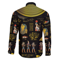Ancient Egypt and Hieroglyphs Family Matching Off Shoulder Short Dress and Hawaiian Shirt LT9 - Wonder Print Shop
