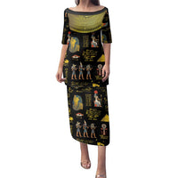 Ancient Egypt and Hieroglyphs Family Matching Puletasi and Hawaiian Shirt - Wonder Print Shop