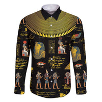 Ancient Egypt and Hieroglyphs Family Matching Short Sleeve Bodycon Dress and Hawaiian Shirt - Wonder Print Shop