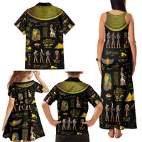 Ancient Egypt and Hieroglyphs Family Matching Tank Maxi Dress and Hawaiian Shirt - Wonder Print Shop