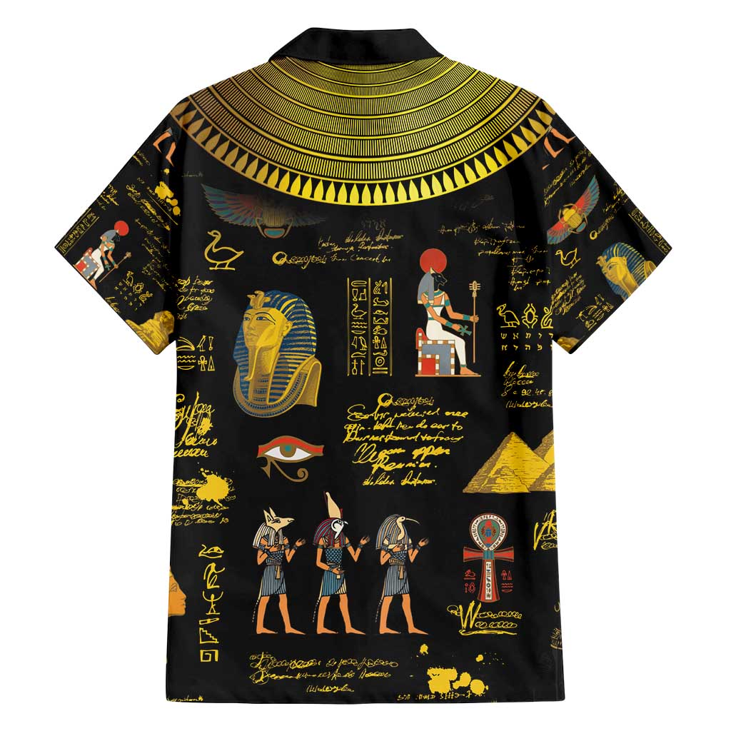 Ancient Egypt and Hieroglyphs Family Matching Tank Maxi Dress and Hawaiian Shirt - Wonder Print Shop