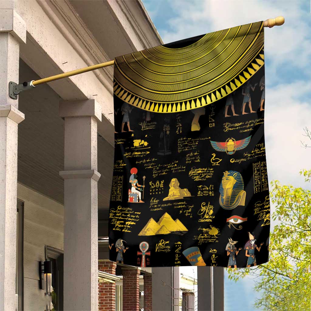 Ancient Egypt and Hieroglyphs Garden Flag - Wonder Print Shop