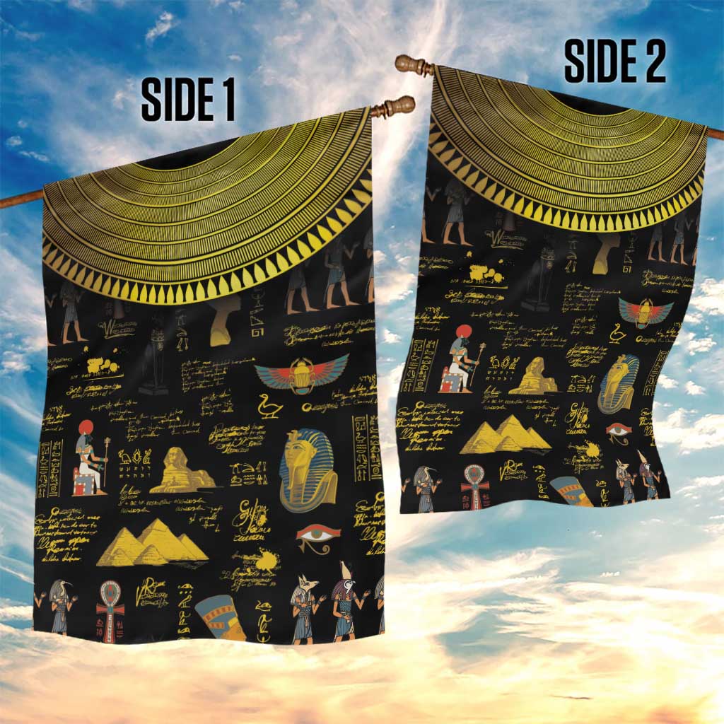 Ancient Egypt and Hieroglyphs Garden Flag - Wonder Print Shop