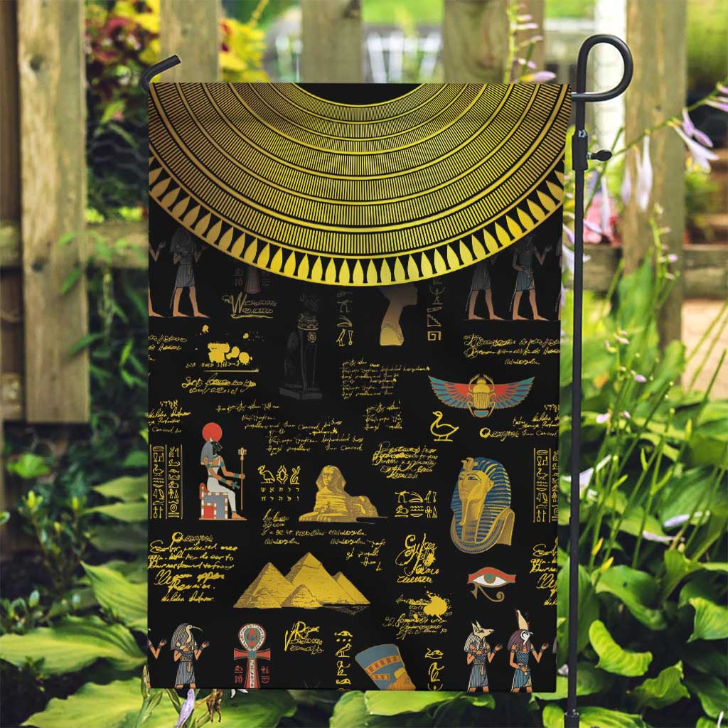 Ancient Egypt and Hieroglyphs Garden Flag - Wonder Print Shop