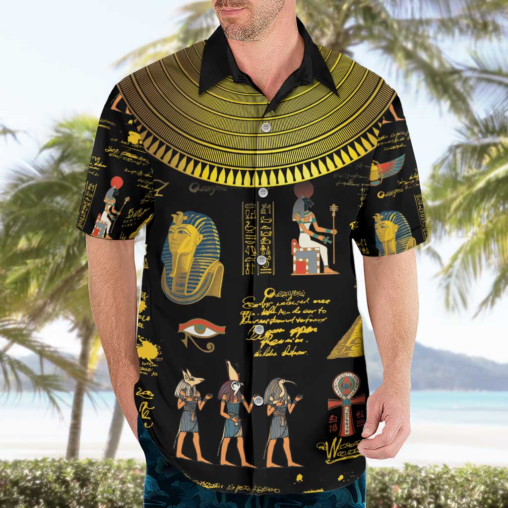 Ancient Egypt and Hieroglyphs Hawaiian Shirt - Wonder Print Shop