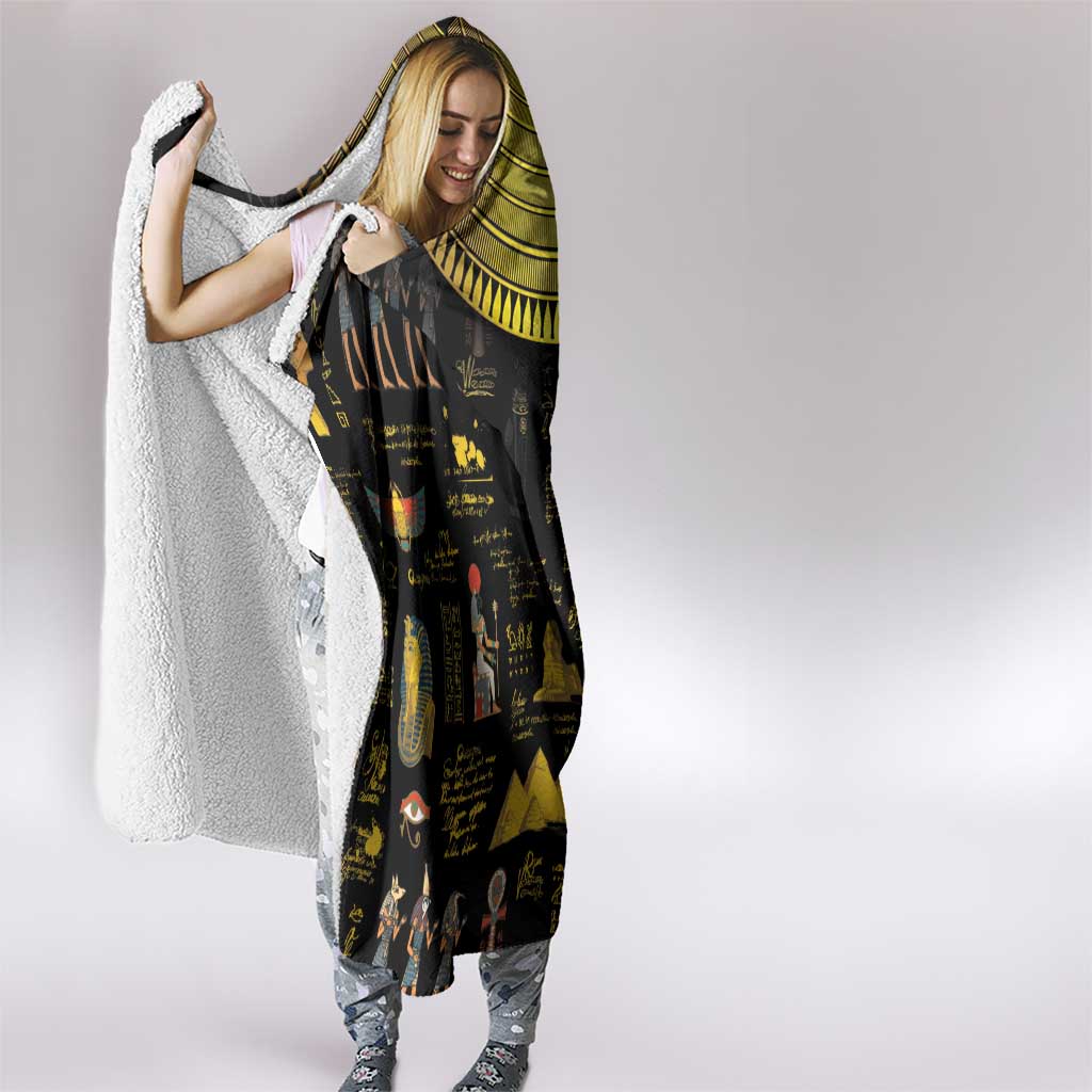 Ancient Egypt and Hieroglyphs Hooded Blanket