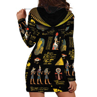Ancient Egypt and Hieroglyphs Hoodie Dress - Wonder Print Shop