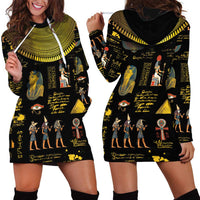 Ancient Egypt and Hieroglyphs Hoodie Dress - Wonder Print Shop