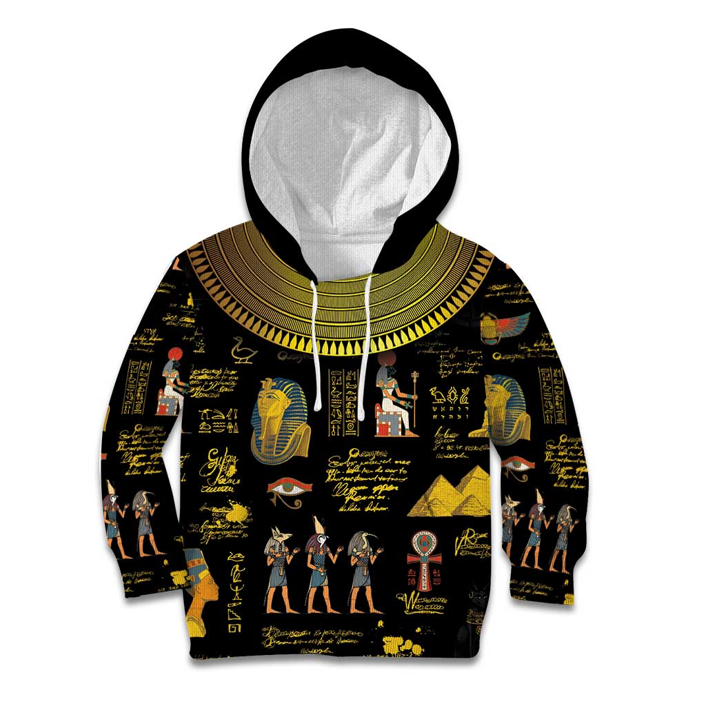 Ancient Egypt and Hieroglyphs Kid Hoodie - Wonder Print Shop