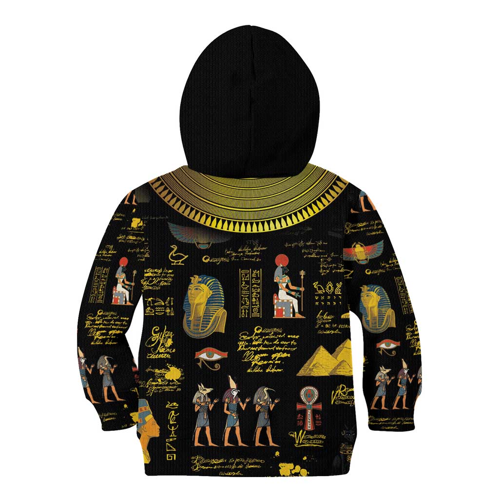 Ancient Egypt and Hieroglyphs Kid Hoodie - Wonder Print Shop