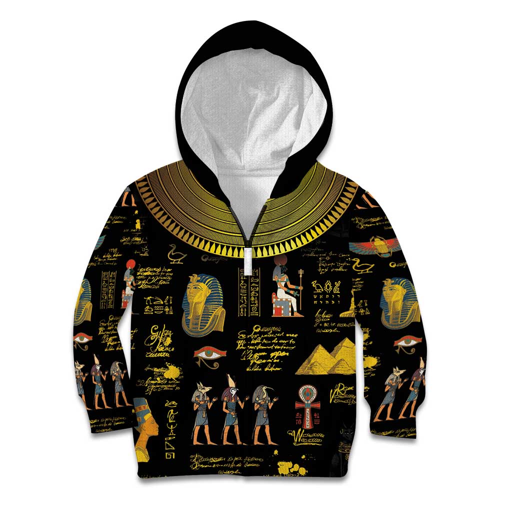 Ancient Egypt and Hieroglyphs Kid Hoodie - Wonder Print Shop