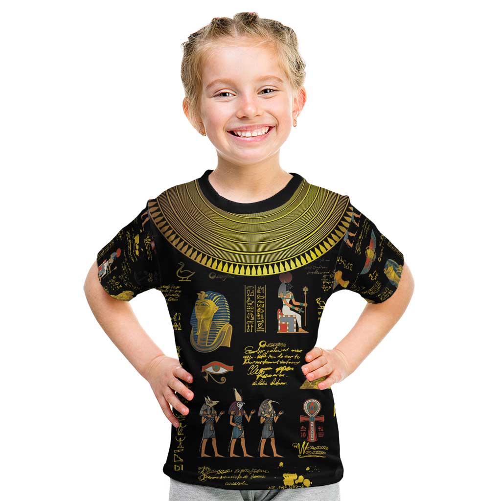 Ancient Egypt and Hieroglyphs Kid T Shirt - Wonder Print Shop