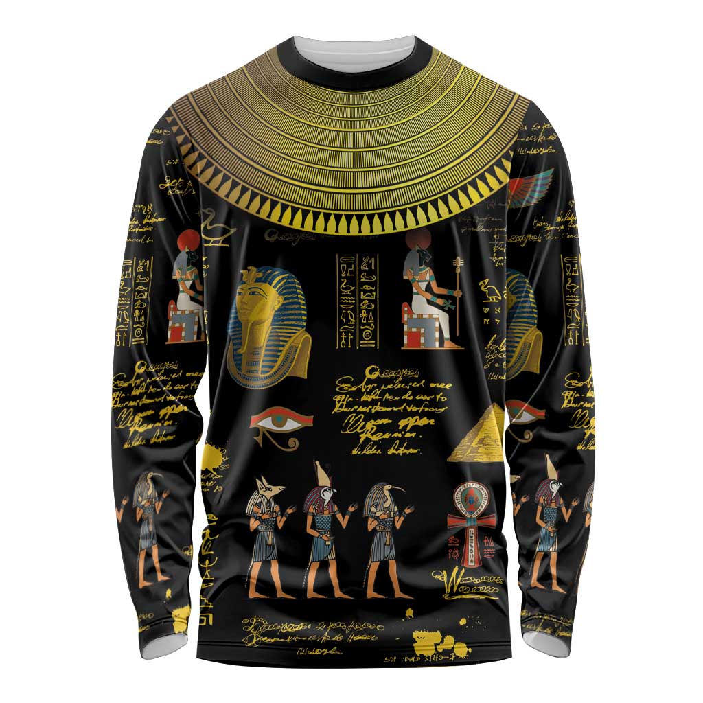 Ancient Egypt and Hieroglyphs Long Sleeve Shirt - Wonder Print Shop