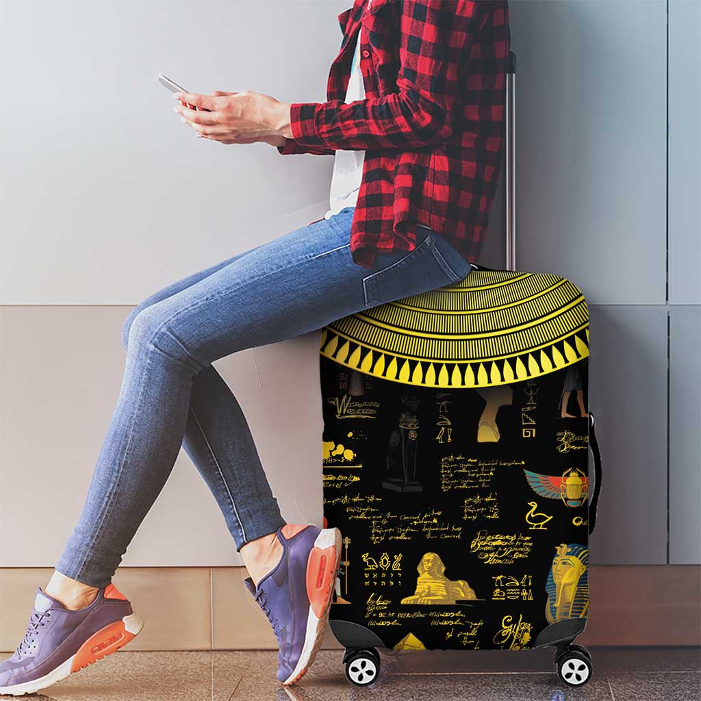 Ancient Egypt and Hieroglyphs Luggage Cover - Wonder Print Shop