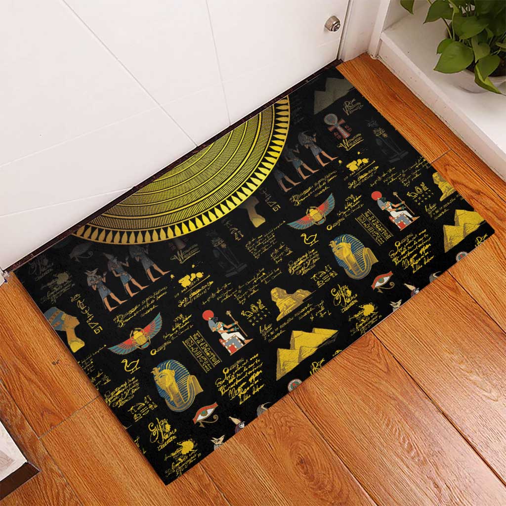 Ancient Egypt and Hieroglyphs Rubber Doormat - Wonder Print Shop