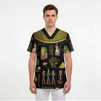 Ancient Egypt and Hieroglyphs Scrub Top