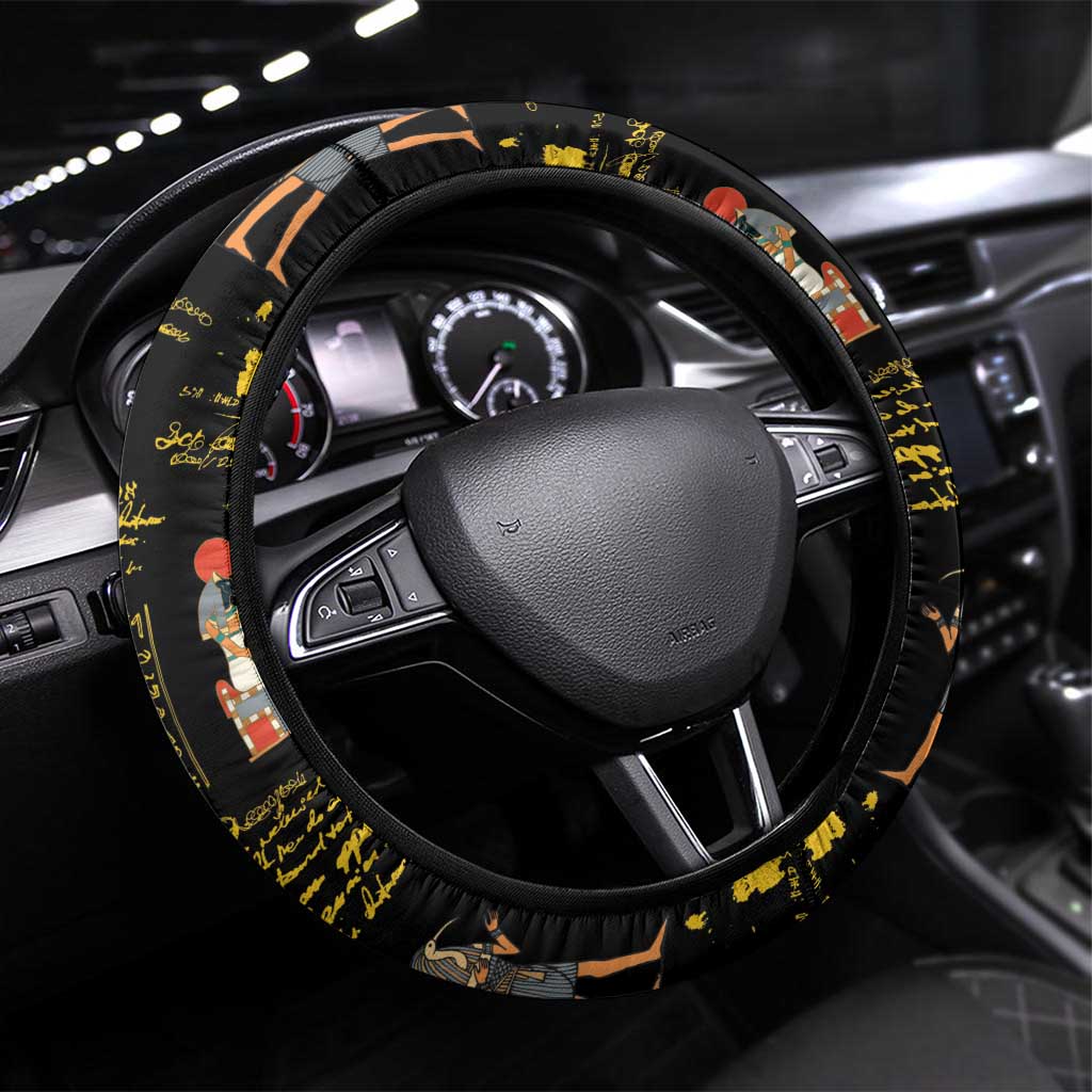 Ancient Egypt and Hieroglyphs Steering Wheel Cover - Wonder Print Shop