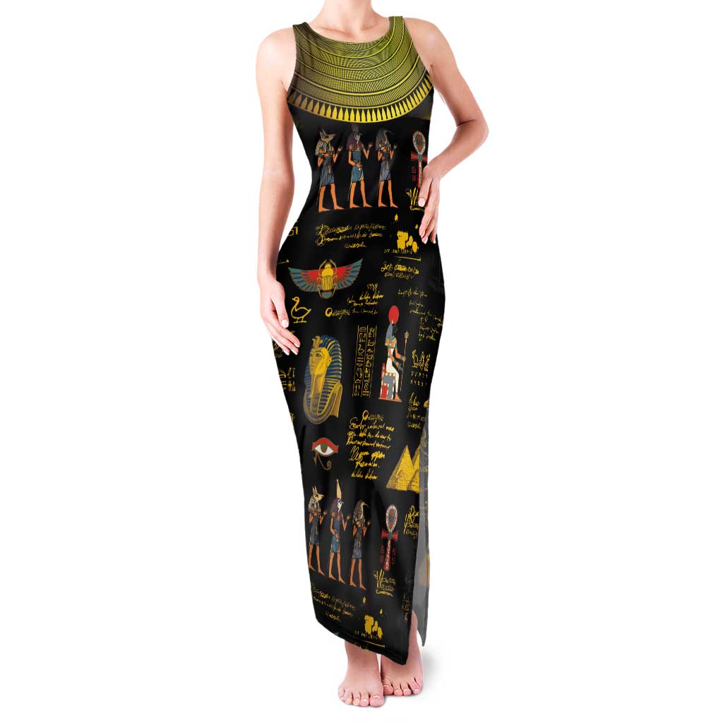 Ancient Egypt and Hieroglyphs Tank Maxi Dress - Wonder Print Shop