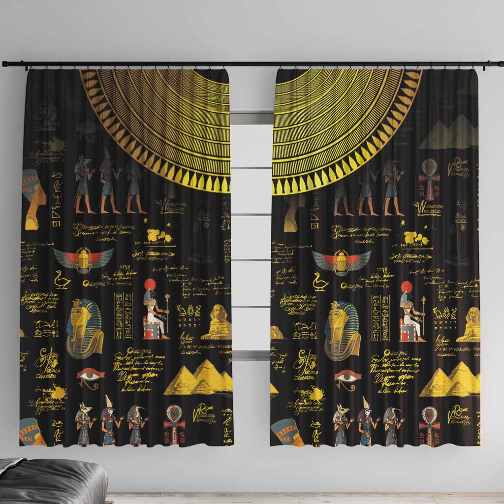 Ancient Egypt and Hieroglyphs Window Curtain - Wonder Print Shop