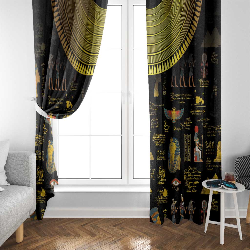 Ancient Egypt and Hieroglyphs Window Curtain - Wonder Print Shop