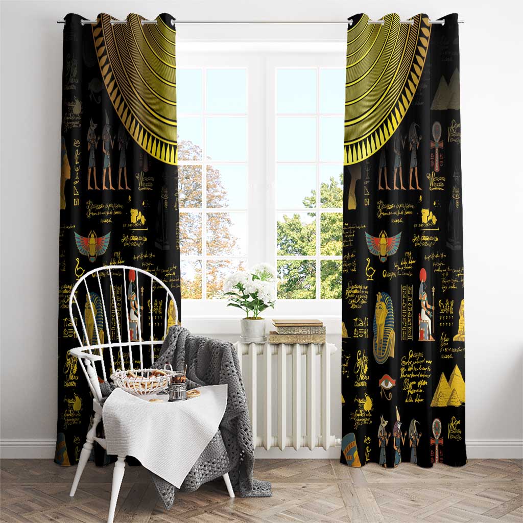 Ancient Egypt and Hieroglyphs Window Curtain - Wonder Print Shop