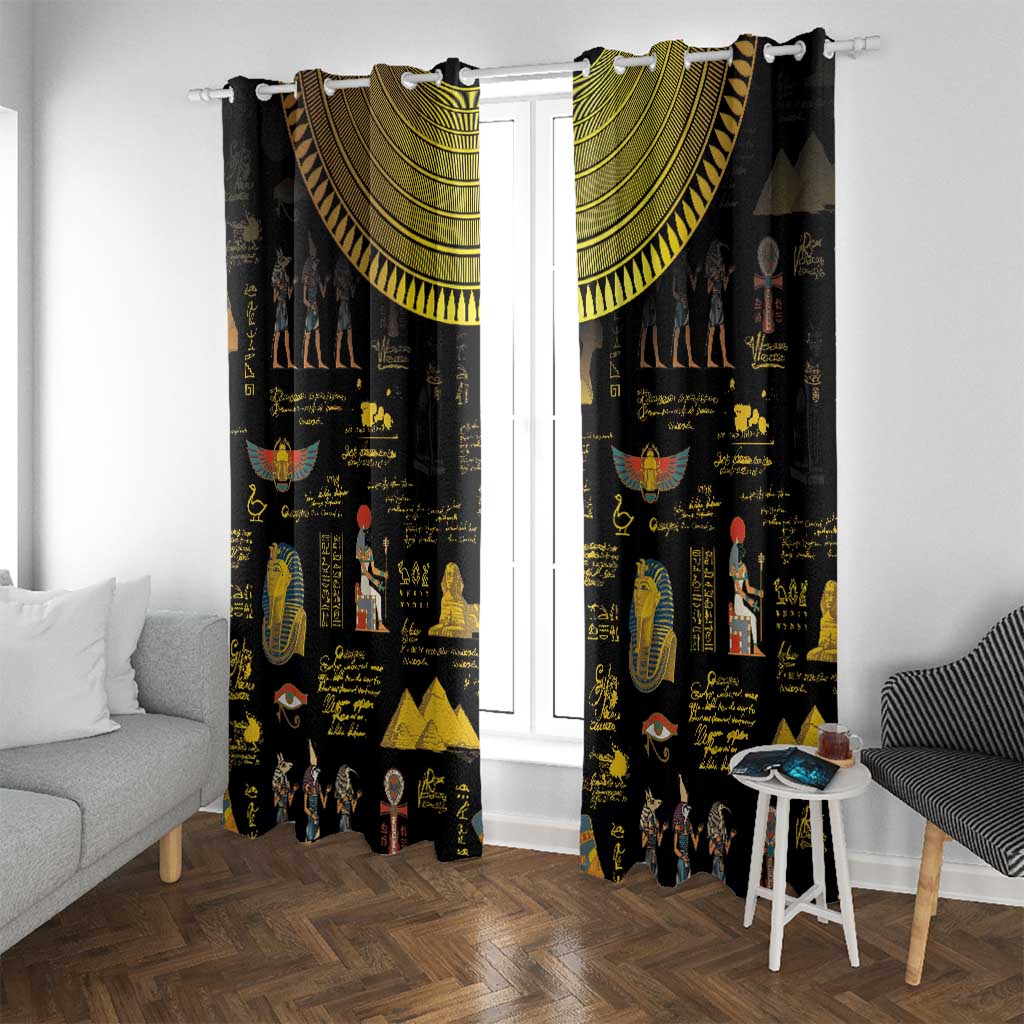 Ancient Egypt and Hieroglyphs Window Curtain - Wonder Print Shop