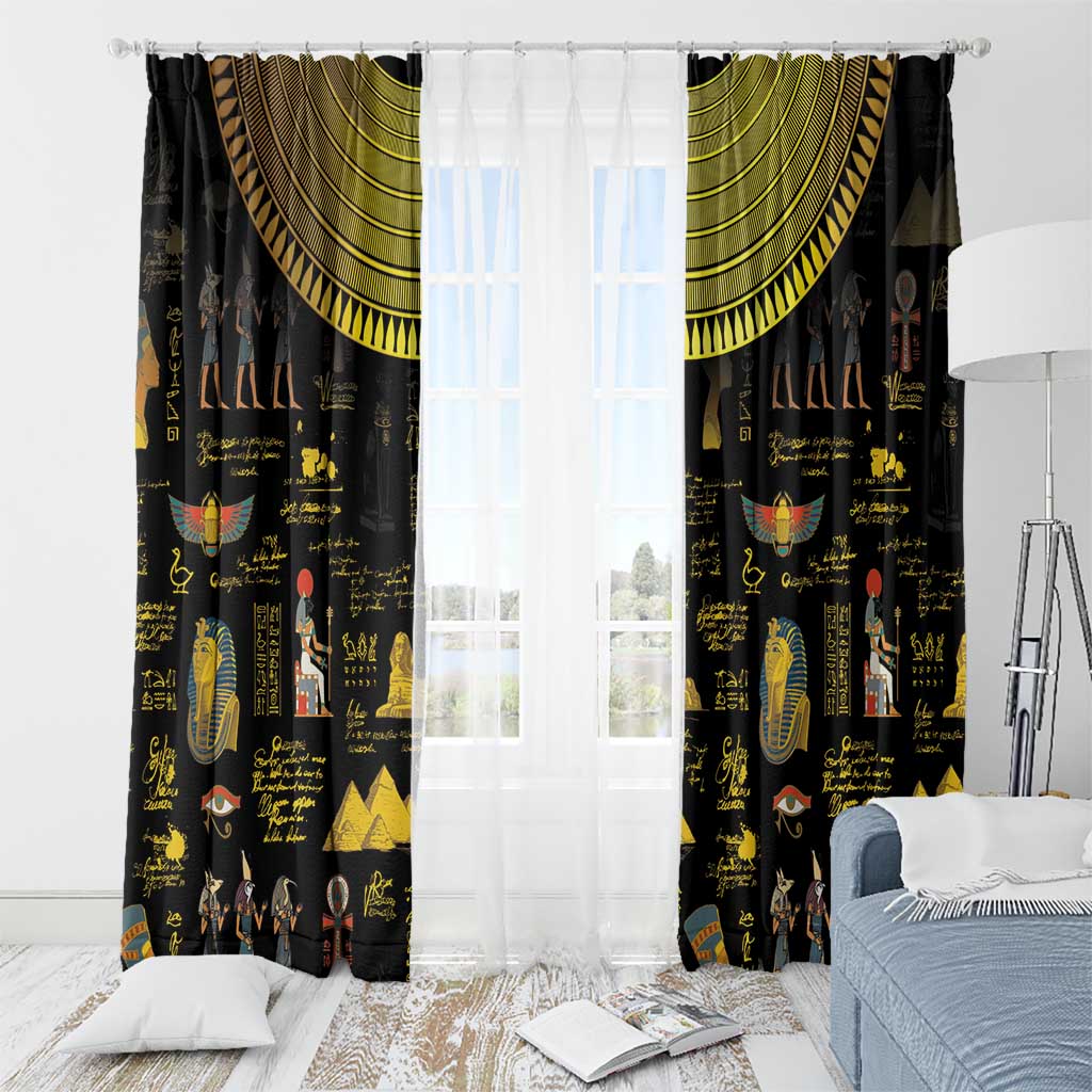 Ancient Egypt and Hieroglyphs Window Curtain - Wonder Print Shop