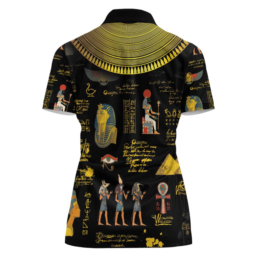 Ancient Egypt and Hieroglyphs Women Polo Shirt - Wonder Print Shop