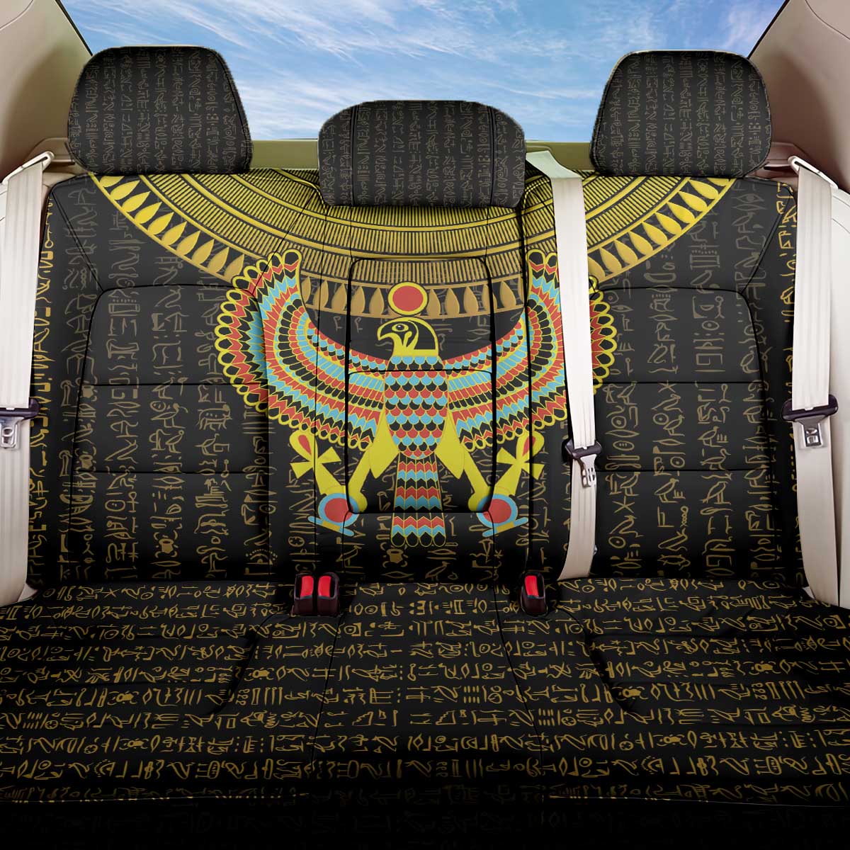 Ancient Egyptian Back Car Seat Cover Symbol of Horus The Falcon God LT9 - Wonder Print Shop