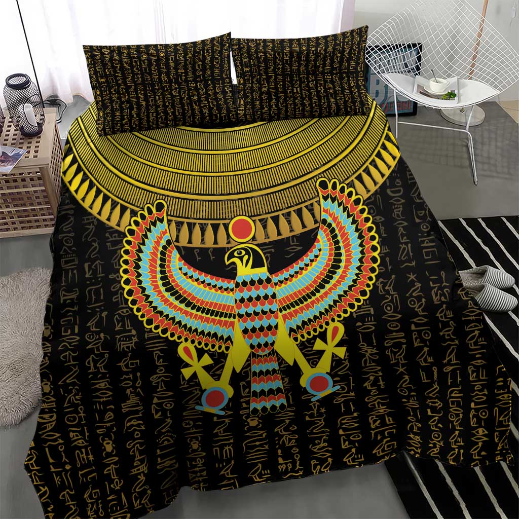 Ancient Egyptian Bedding Set Symbol of Horus The Falcon God LT9 - Wonder Print Shop