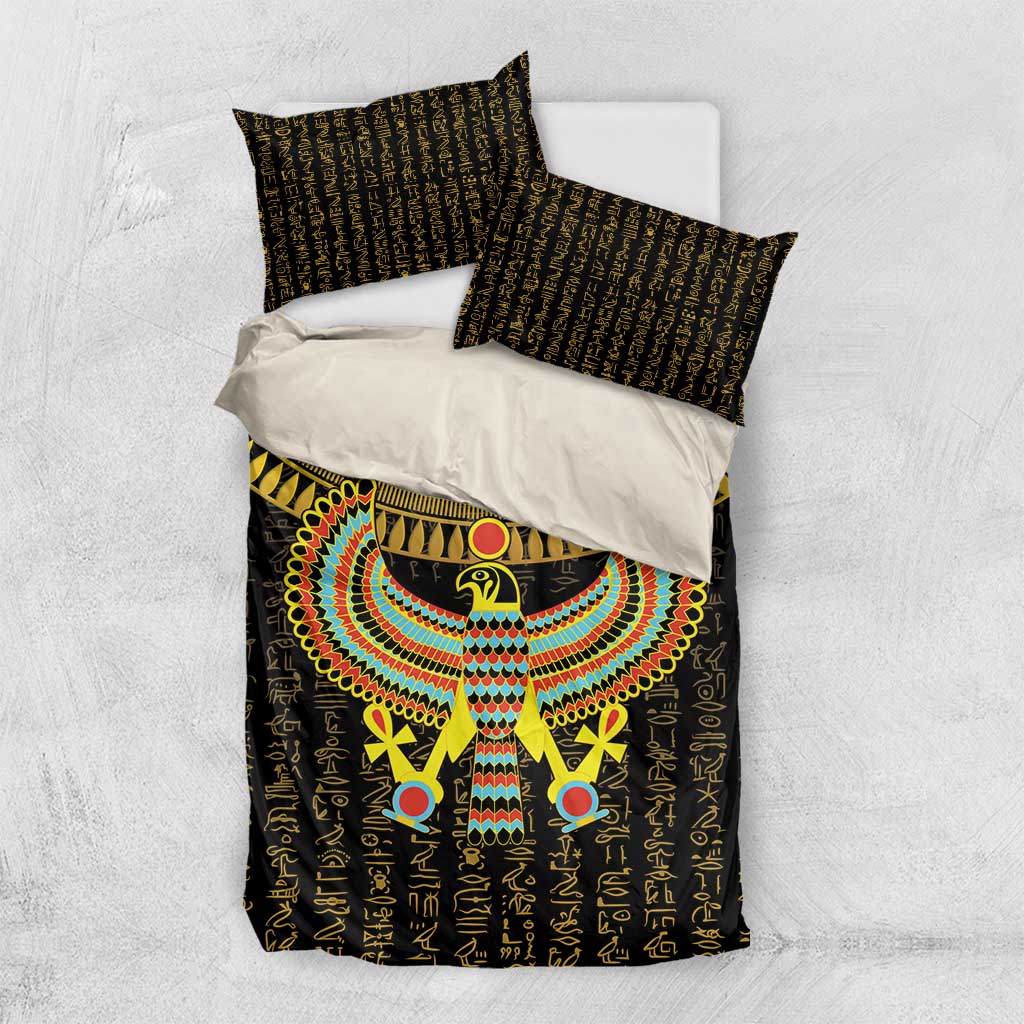Ancient Egyptian Bedding Set Symbol of Horus The Falcon God LT9 - Wonder Print Shop