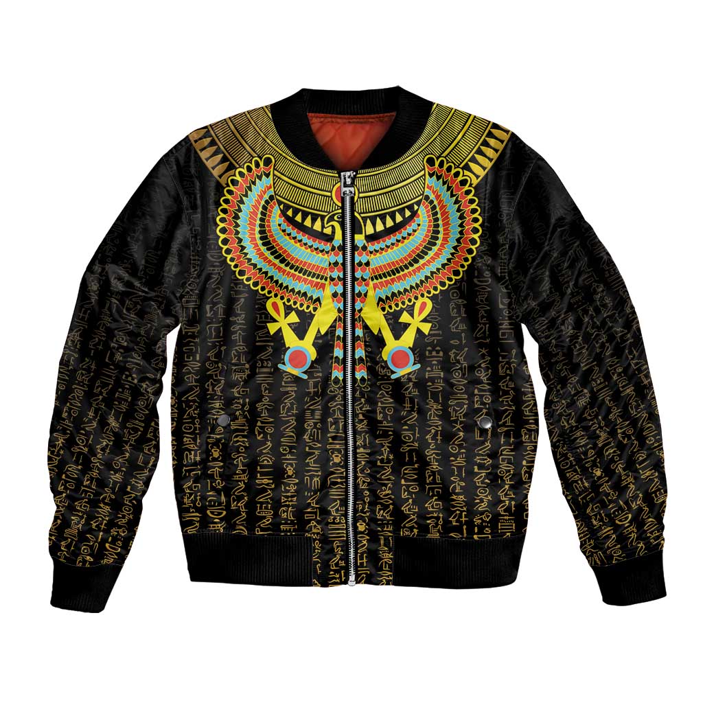 Ancient Egyptian Bomber Jacket Symbol of Horus The Falcon God LT9 - Wonder Print Shop