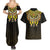 Ancient Egyptian Couples Matching Summer Maxi Dress and Hawaiian Shirt Symbol of Horus The Falcon God LT9 - Wonder Print Shop
