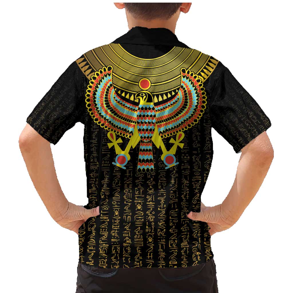 Ancient Egyptian Family Matching Mermaid Dress and Hawaiian Shirt Symbol of Horus The Falcon God LT9 - Wonder Print Shop